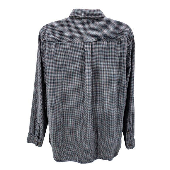 Carbon2Cobalt Mens XL Shirt Double Layer Button Multicolor Check Plaid Preppy - Picture 3 of 9